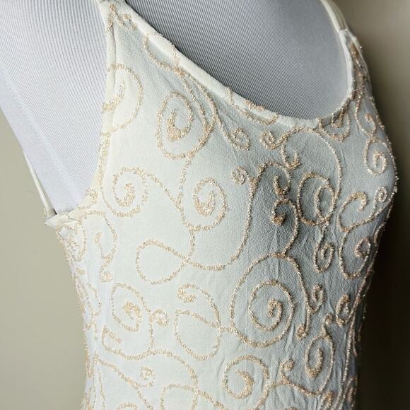 Hugo Buscati Vintage Ivory Beaded Mini Dress - Picture 4 of 8